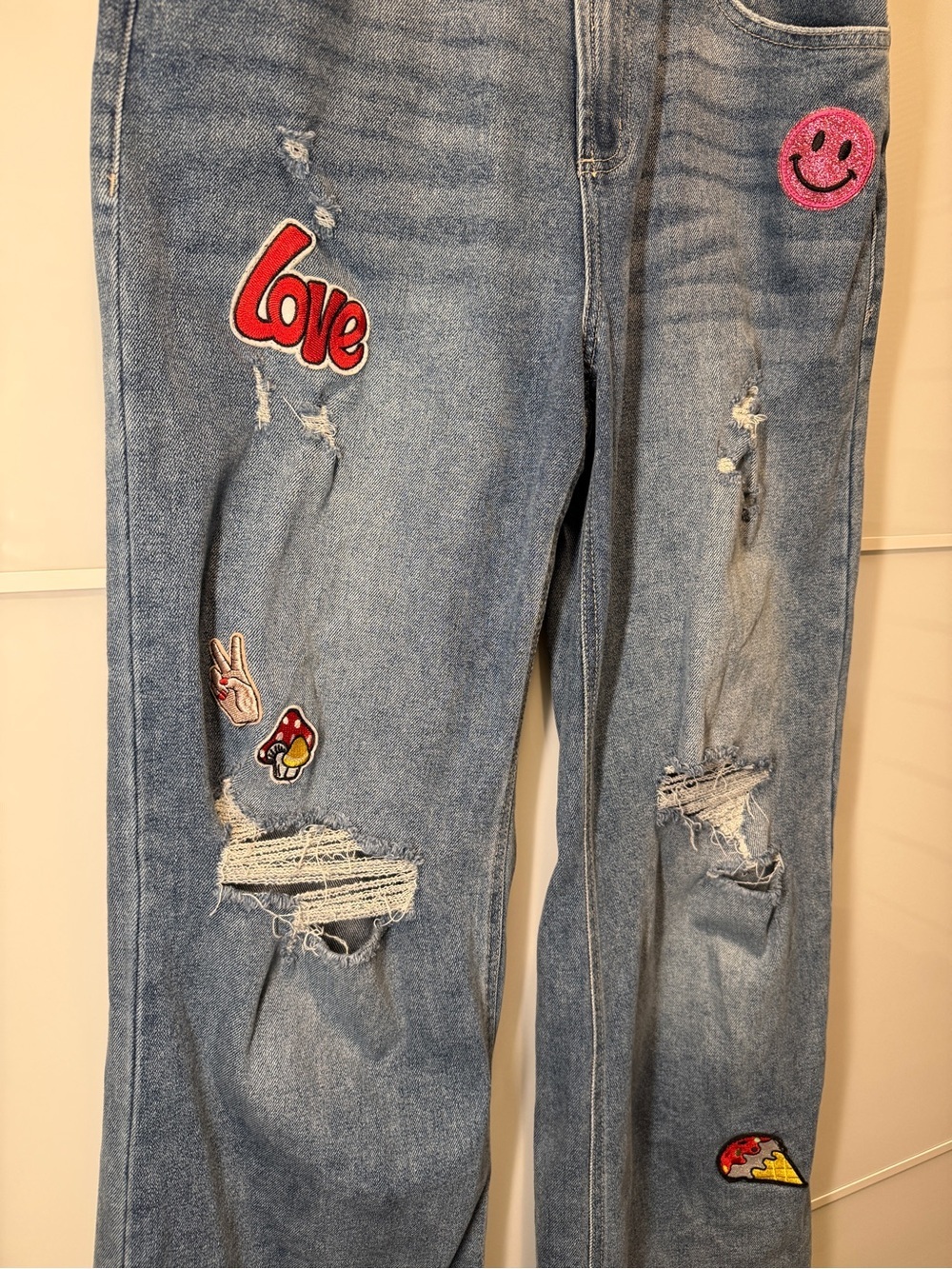 Design Lab Patchwork Flare Jeans (Tall) - Picture 2 of 7